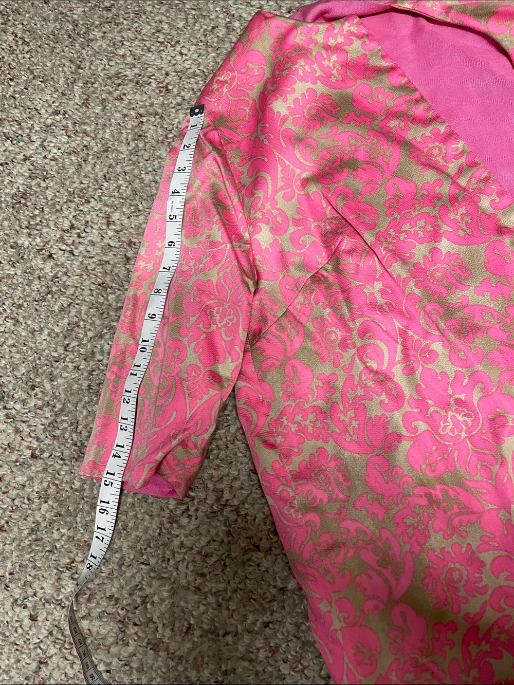 Vintage 60s Pink gold Brocade Coat and sheath Dress Set- amazing condition - Picture 10 of 11